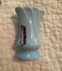 Vintage Shawnee Pottery SCALLOPED TOP MINI VASE Powder Blue