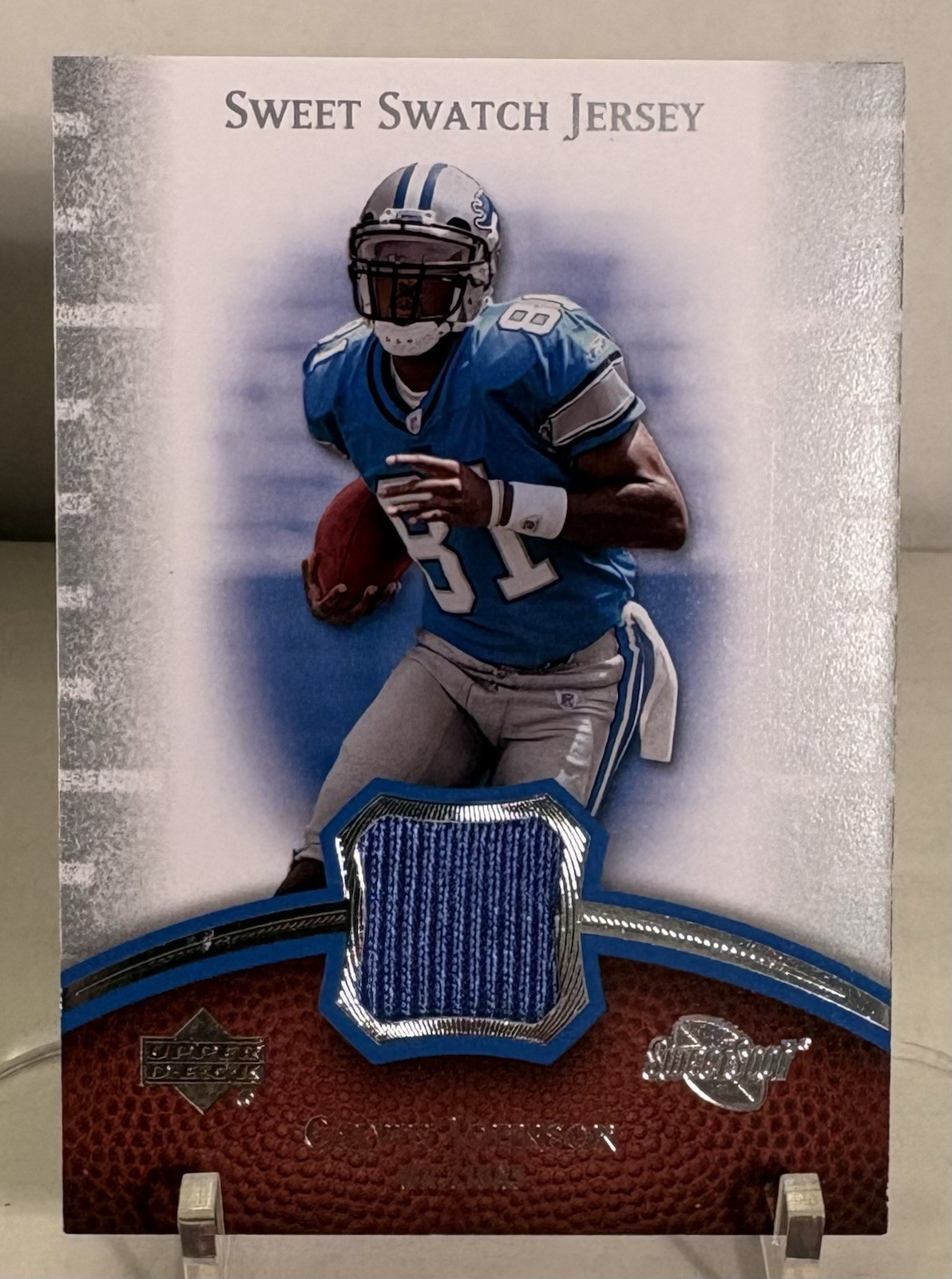 Calvin Johnson Upper Deck Sweet Spot Sweet Swatch Jersey #CJ2 Base