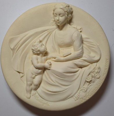 Alberto Santangela Madonna Tener Relief Kunstwerk Platte Limited Edition 1984