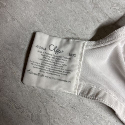 Olga by Warners GI8961A White Cloud 9 Full Figure Underwire Minimizer Bra 38DD - Picture 7 of 7