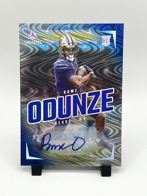 Rome Odunze /50 Rookie - 2024 Panini Luminance Blue Autographs - Chicago Bears