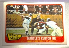 Mickey Mantle's 1964 WORLD SERIES Clutch Home Run #134 Topps BASEBALL CARD