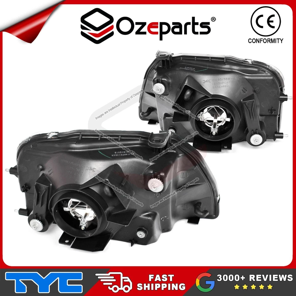 Set Pair LH+RH Head Light Lamp For Mitsubishi Triton Ute MK 2001~2006 GLS - image 3 of 4