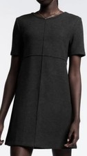 Zara Charcoal Knit Mini Dress With Seam Details- Small