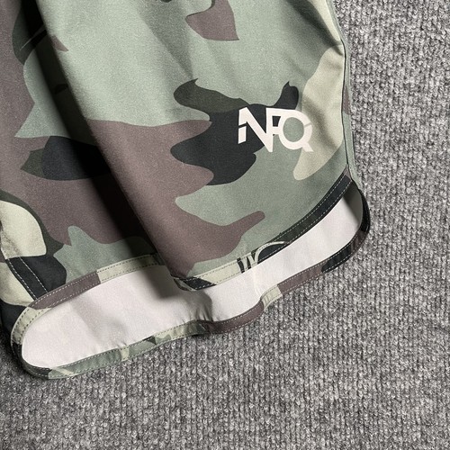 NFQ Performance Shorts Mens Sz L Green Camouflage Drawstrings - Picture 2 of 14