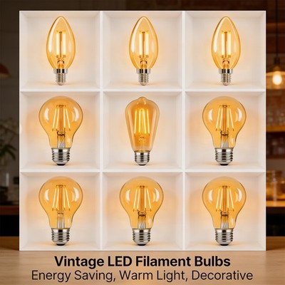E27 LED Glühbirne Vintage Edison Filament Retro Leuchtmittel 4W Bulbs Warmweiss
