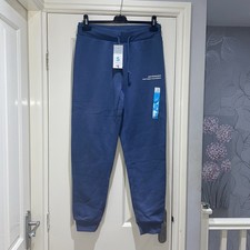 Primark Men’s Blue Cuffed Leg Tracksuit Jogging Bottoms Size Small New With Tags