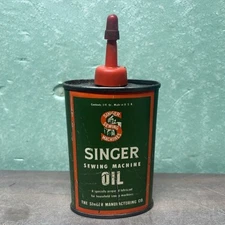 Vintage Singer Sewing Machine Oil 3oz In Great Condition At Least 3/4 Full