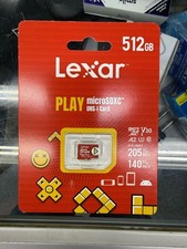 Lexar 512GB Play Micro SD Card, UHS-I, C10, U3, V30, A2