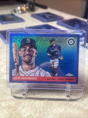2025 Topps Chrome Platinum Anniversary - Julio Rodriguez #179 Blue Lava /100