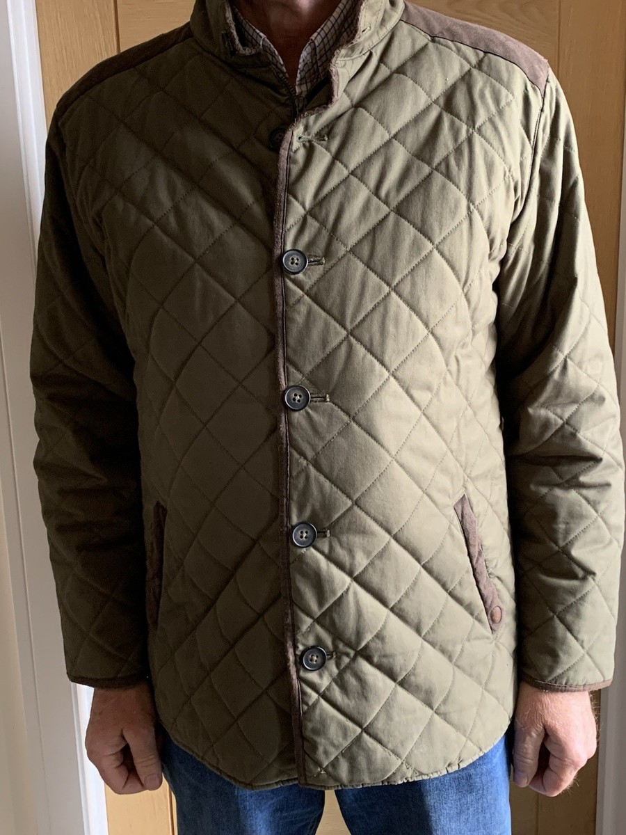 Mens Dubarry Olive Quilted Jacket Size Large UK - Main Image