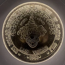 1981 Circus Circus Casino $1 Gaming Slot Token Las Vegas Nevada