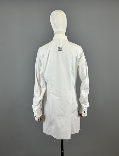 STUDIO B3 White Lagenlook Avant Garde Long Sleeve Blouson Maxi Dress Sz 40 / 42 - Picture 6 of 14