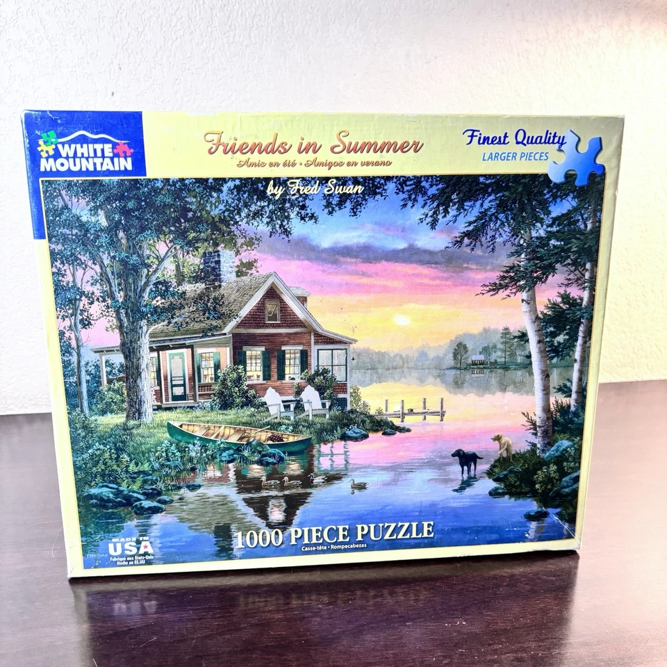 Puzzles Montaña Blanca AMIGOS EN VERANO Fred Swan 1000 Piezas Completo Foto 3 de 4