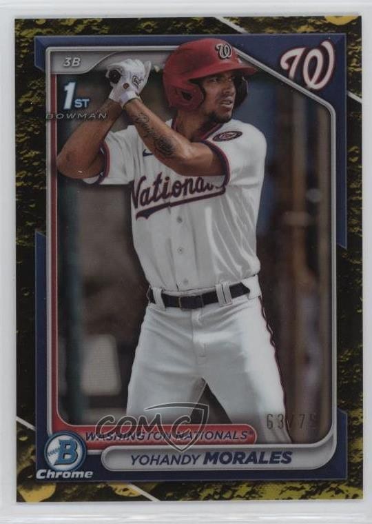 2024 Bowman Chrome Prospects Yellow Lunar Refractor /75 Yohandy Morales #BCP-52