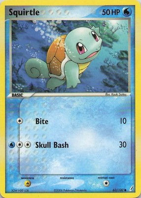 Squirtle - 063/100 Common Crystal Guardians 63/100 LP