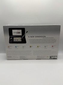 Nintendo 3DS With Box - Cosmo Black - Game And Charger Bundle - Tested & Working