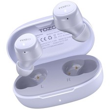 TOZO E1 Wireless Earbuds Premium Stereo in Ear Headphones 30H Playtime, Lilac