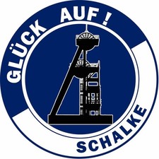 Essbarer Tortenaufleger Schalke "Gl&uuml;ck Auf!" Oblaten- oder Zuckerpapier