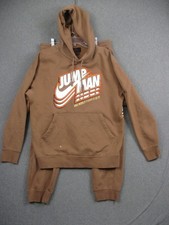 Jordan Nike Jumpman Sweatsuit Set Mens 2XL Hoodie XL Pants Brown NBA Champs