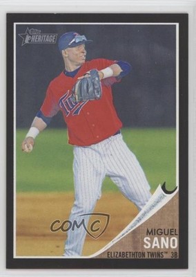 2011 Topps Heritage Minor League Edition Black Border 13/62 Miguel Sano #64 0c6