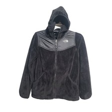 The North Face Oso Silken Fleece Hooded Full-Zip Jacket Large Black GUC