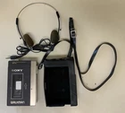 Vintage SONY Walkman WM-3 Stereo Cassette Player w/ Case & Headphones, Read