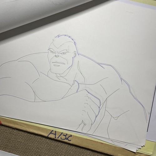 THE AVENGERS ASSEMBLE Animation Art Cels Layout Marvel Comics HULK M98 - Picture 4 of 16