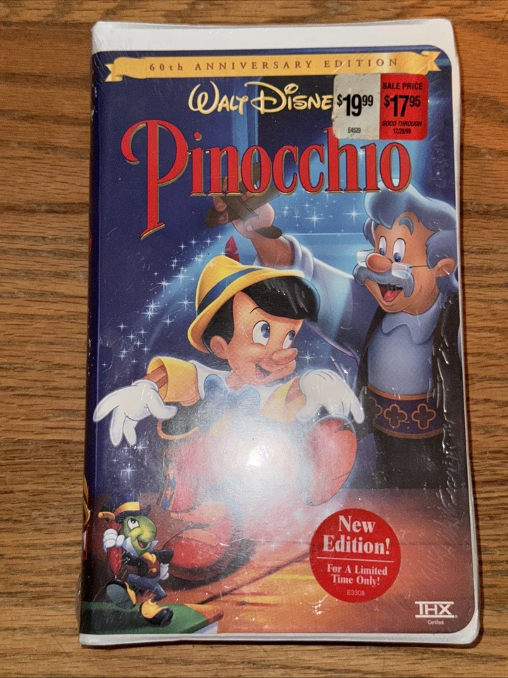 New Sealed Disney’s Pinocchio VHS 1999 60th Ann Toy Story & Emperors New Grove - Image 3 of 4