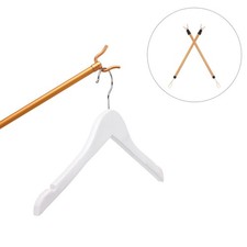2 Pcs Adjustable Laundry Pole Clothing Support Stick Clothes Drying Rod