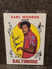 1996 Topps Stars Rookie Reprints Auto Earl Monroe #31 Auto HOF