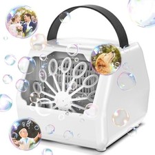 Bubble Machine, Bubble Machine for Kids 16000+ Bubbles/Min with 2 Speeds Portabl