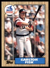 Carlton Fisk 1987 Topps #756 White Sox MLB READ FREE SHIPPING AutographDen