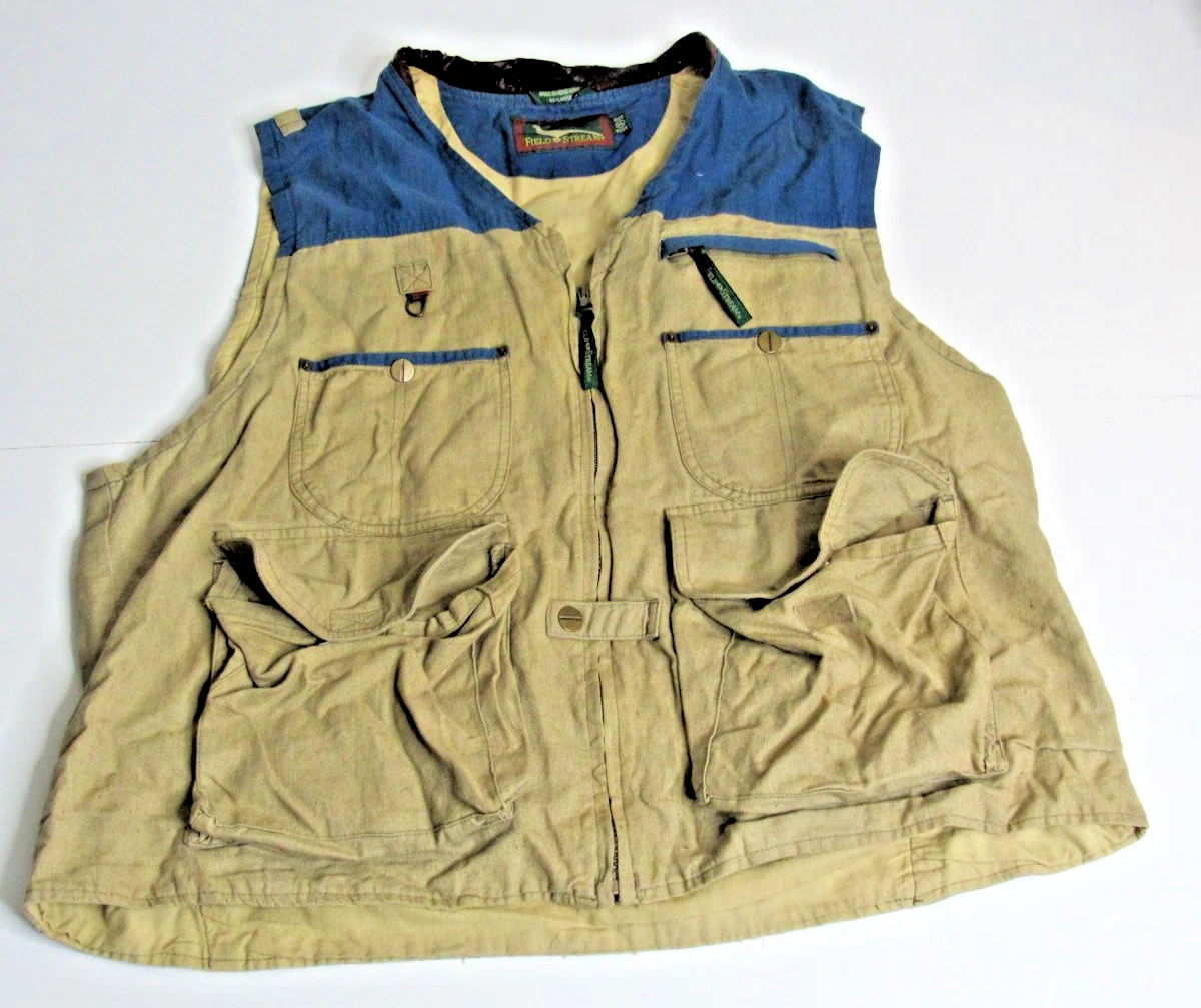 Vintage Field And Stream Fishing Vest XX Large XXL Hong Kong #JK