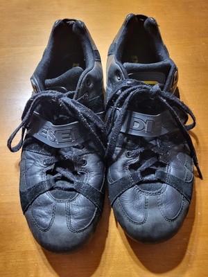 Diesel Zolkin Black Leather Suede Men's Low Top Sneakers Shoes US