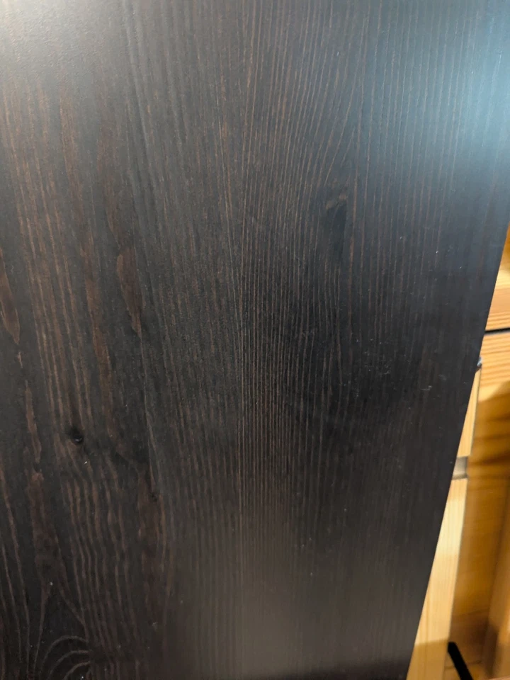 Ikea Black Extendable Dining Table + (6) Taupe Dining Chairs - Image 2 of 4