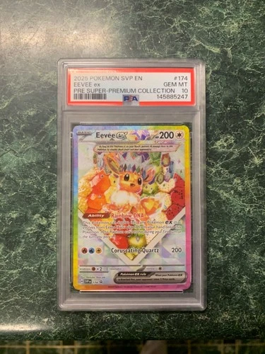 Pokémon TCG Eevee EX 174 Prismatic Evolutions Black Star Promo Card PSA 10 #174