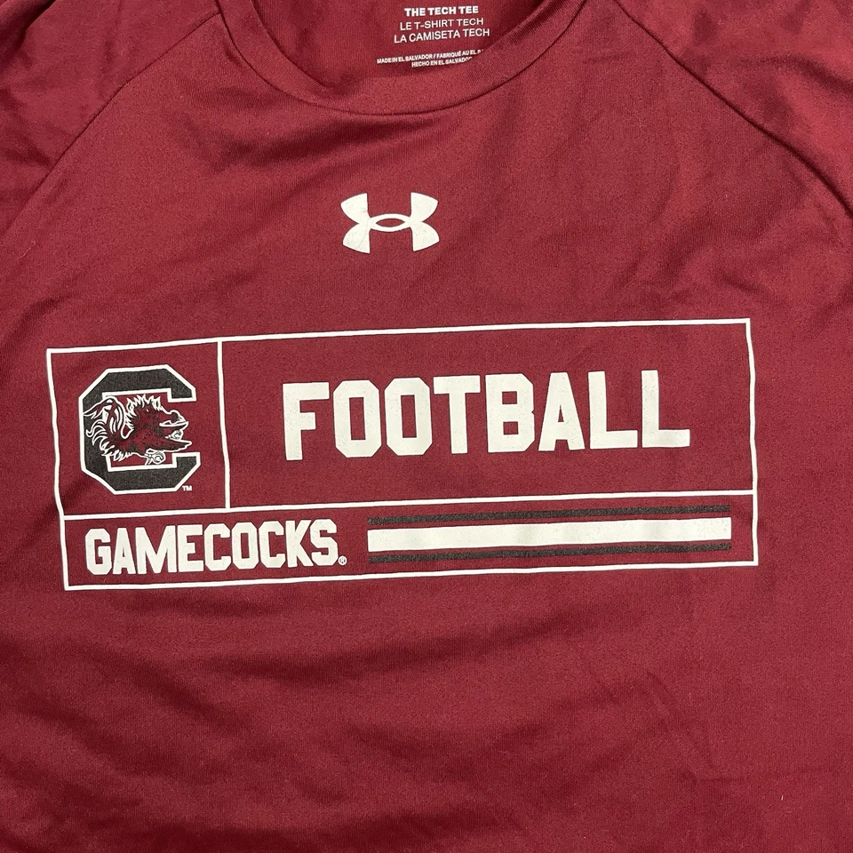 South Carolina Gamecocks Shirt Adult Medium Garnet Under Armour Football Mens - Image 2 of 4