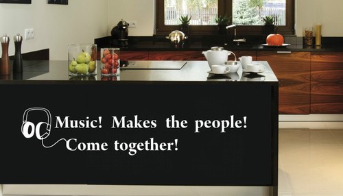 MUSIC MAKE... WALL QUOTE VINYL DECOR STCKER DECAL STENCIL MURAL GRAPHIC SAYING - Picture 3 of 3