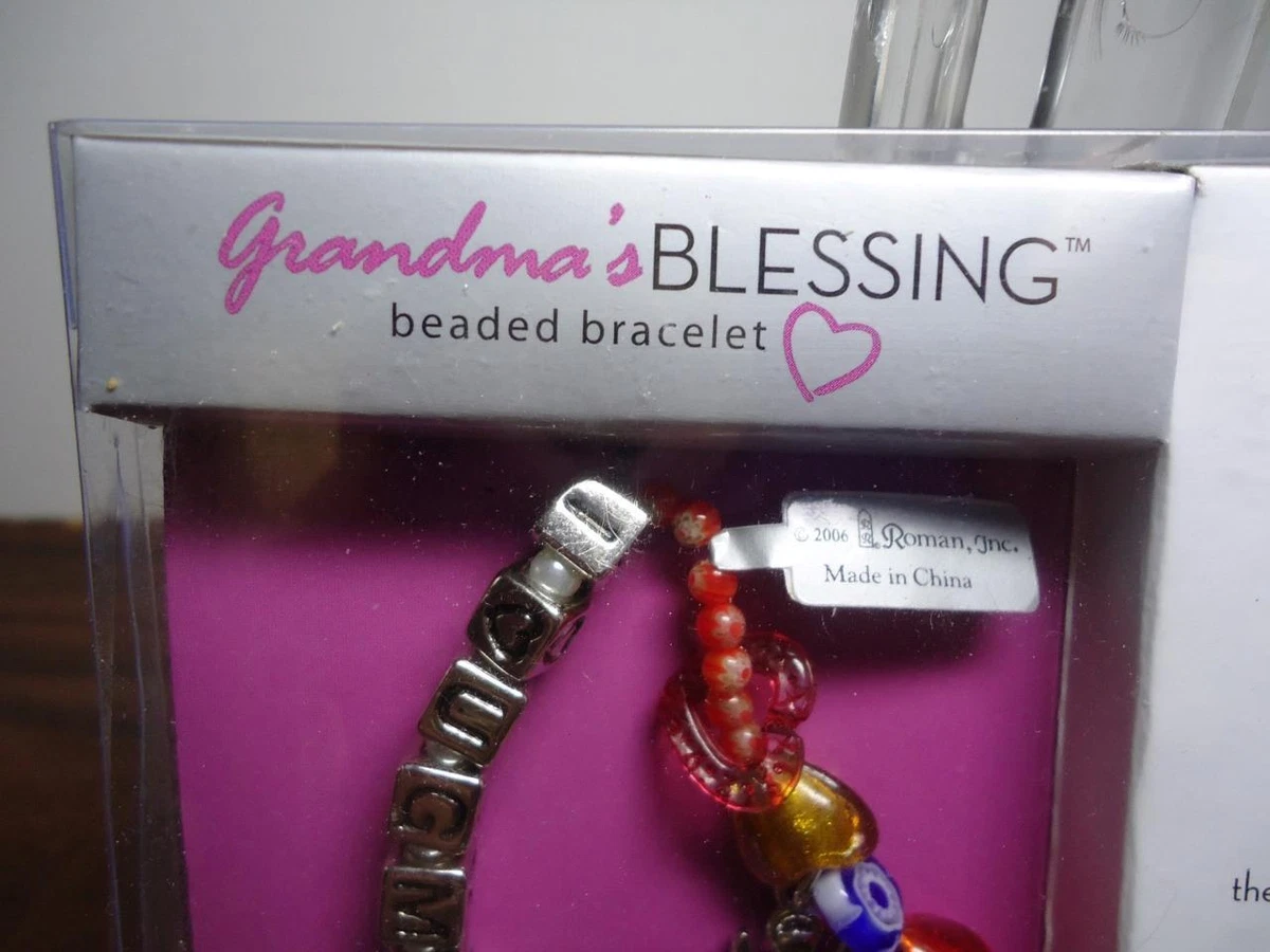 NEW IN BOX ROMAN INC GRANDMAS BLESSING BEADED BRACELET