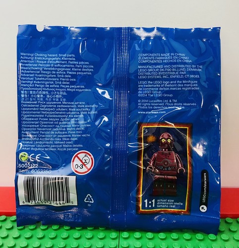 Lego TC-4 Protocol Droid Minifigure Star Wars 5002122 Scale 1:1 Sealed Bag - Picture 5 of 5
