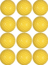 Sting-Free Dimpled Pitching Machine Baseballs - Yellow