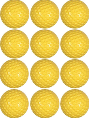 Sting-Free Dimpled Pitching Machine Baseballs - Yellow