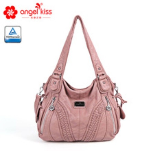 Angel Kiss Women Handbag Soft Leather Shoulder Woven Tote Crossbody Casual Bag - Picture 11 of 19