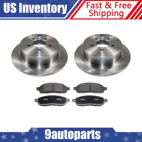 For 20142015 Subaru XV Crosstrek Rear Brake Rotors And Ceramic Brake