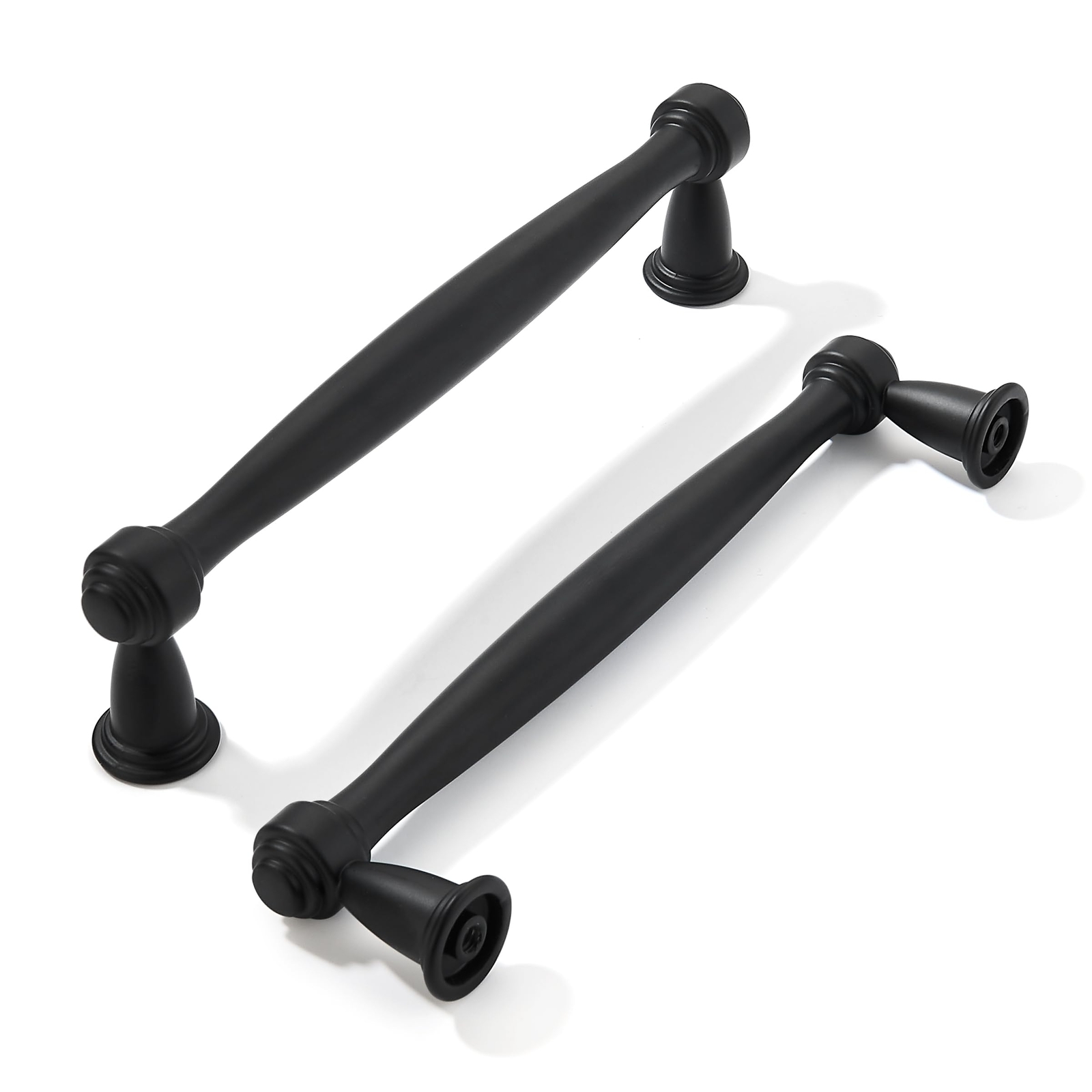 khtumeware 20 Pack 5 Inch128mm Matte Black Pulls Black Kitchen