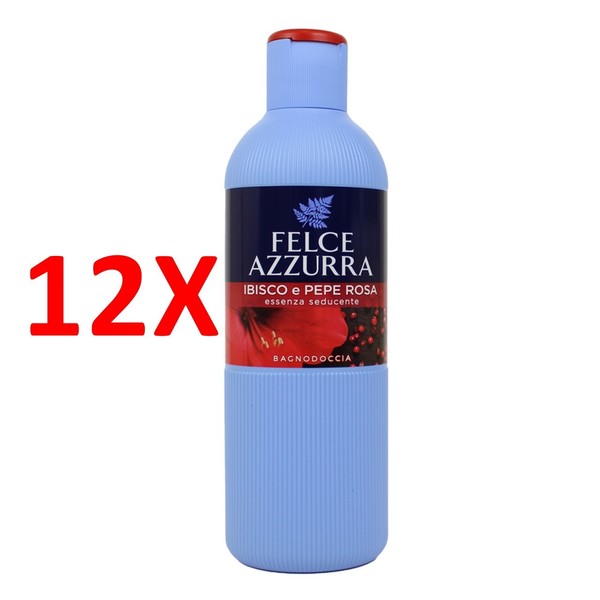 12 X Felce Azzurra Bad Dusche Hibiskus Und Rosa Pfeffer 650 Ml-image