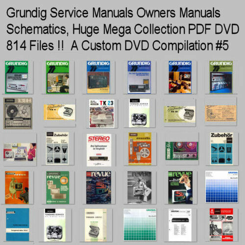 Manuels de service Grundig propriétaires schématiques énorme méga collection 814 fichiers PDF DVD - Photo 1 sur 7