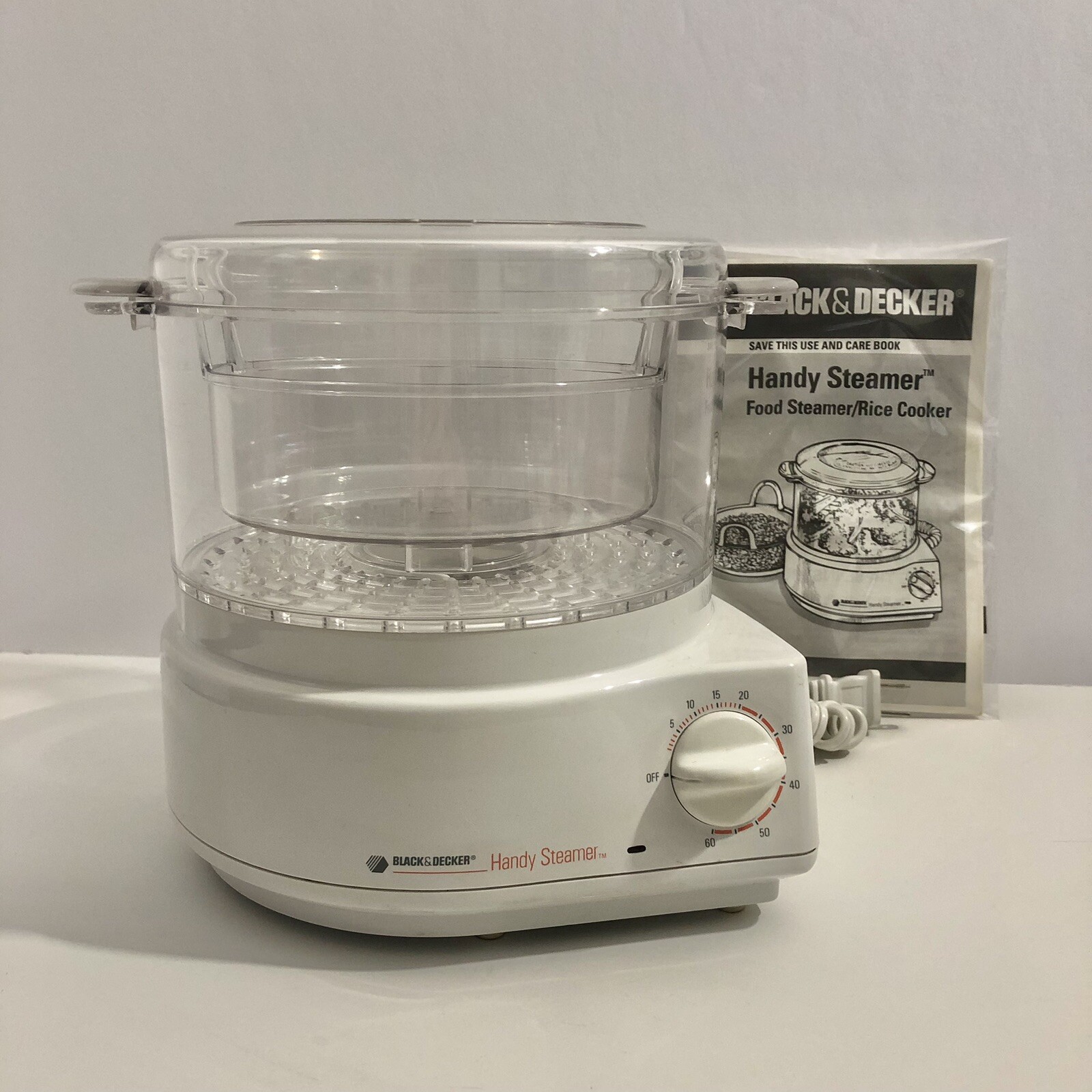 Black & Decker Handy Steamer HS80 Type 2 Food Steamer/Rice Cooker