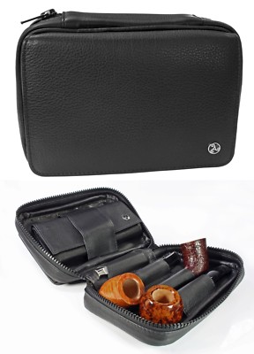 Rattray's Pfeifentasche Black Knight Pipe Bag 2 für 3 Pfeifen / Vordertasche PB2